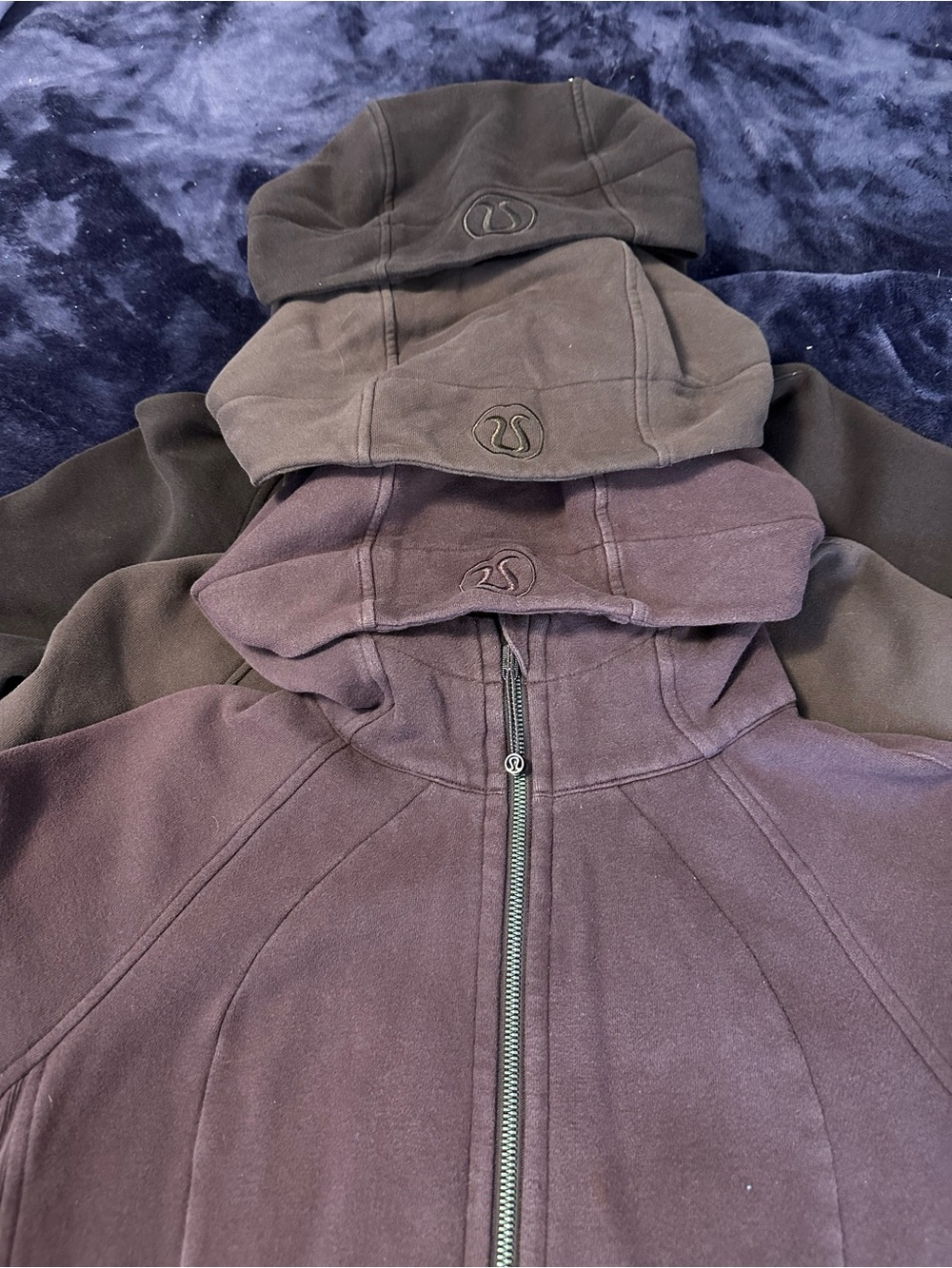 Lululemon Scuba Hoodies-Brown and Purple